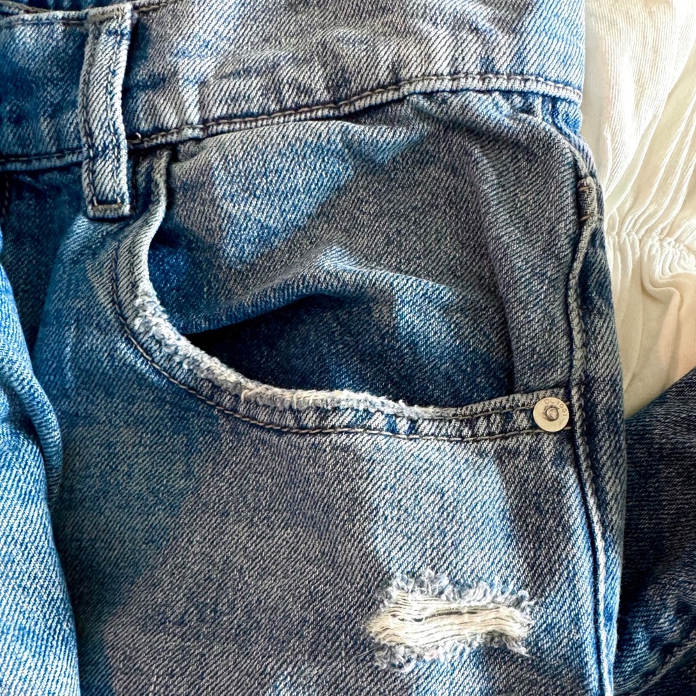 DL1961 Hepburn Wide-Leg Distressed Hem Jeans - Size 29 - Picture 7 of 14